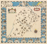 Map of Historical Chester County compiled by Chris Sanderson and illustrated by Andrew Wyeth.